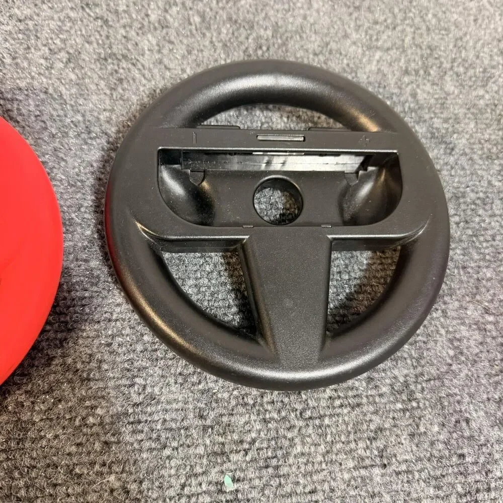 Orzly Racing Wheel Joy-Con Controller Grips Nintendo Switch Red Black Pair